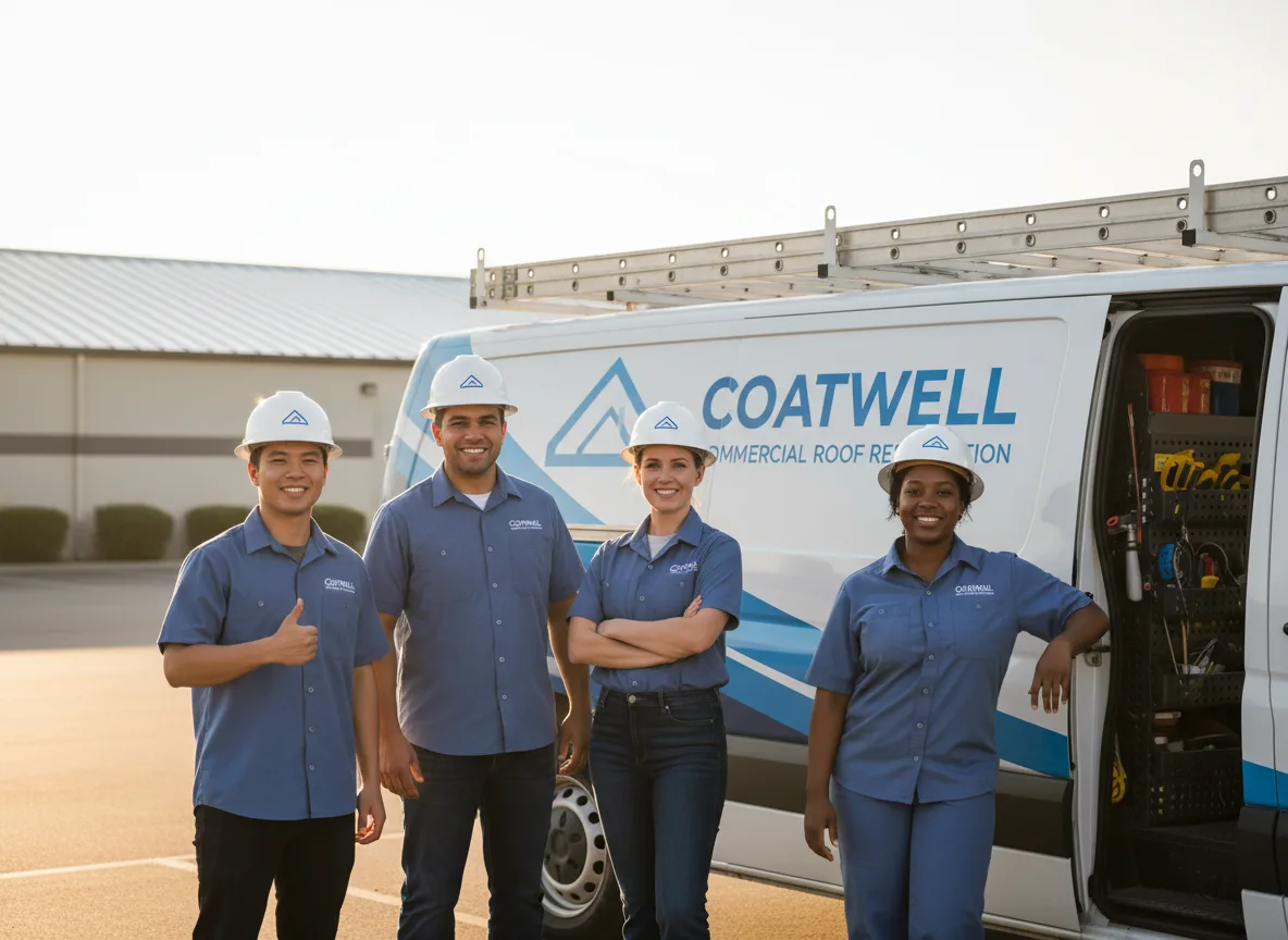 Commercial roof coating company in Helm, CA